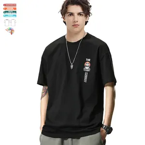 100% algodón camiseta logotipo personalizado verano hombres moda transpirable manga corta