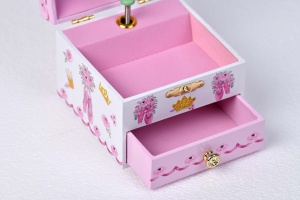 Scatola Musicale Rettangolare in Legno Ever Bright con Meccanismo a Manovella e Bambola Danzante, Durata del Suono 120 Secondi - Articolo Regalo - Product Image 3