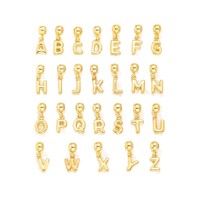 Collier 26 Lettres, Collier Initial, Mini Lettres Bulle, Plaqué Or 18K, Tendance 2026, DIY A-Z