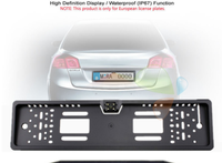 Kit de caméra de recul analogique pour plaque d'immatriculation de voiture, caméra de vision arrière pour cadre de plaque d'immatriculation européenne, étanche, vision nocturne, caméra de recul IR