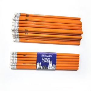 Crayons HB en bois de 7 pouces, noirs, avec gomme rouge, crayons jaunes pour enfants, prix bas, directement de l'usine - Product Image 4