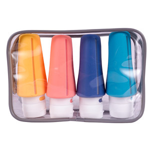 Mini botella de silicona de 60 ml, portátil, tipo exprimible, para viajes, sets de cuidado de la piel - Product Image 3