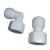 Adaptateur de robinet de connexion coudée à filetage femelle LY-014D 1/2 "en plastique pour connecter le raccord de tuyau.