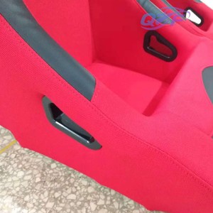 Nuevos Asientos de Carreras Tipo Bucket de Tela de Gamuza Roja, Asientos Deportivos Universales con Techo, Asientos para Tráfico Intenso - Product Image 5