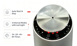 Mini-Aroma-Diffusor mit <span class=keywords><strong>Timer</strong></span> und Farbiger Ambientebeleuchtung, Tragbarer Ätherischer Öl-Diffusor für Zuhause, Büro und Reisen, Geschenkverpackung - Product Image 2