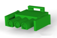Carcasa de Conector Rectangular Macho/Hembra Original 1-480700-5, Verde, 600 VCA, Uso Industrial - Product Image 3