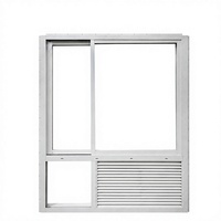 Fenêtre coulissante en aluminium blanc avec verre feuilleté anti-ouragan, sécurité renforcée, ventilation, moderne, certifiée Energy Star pour maison et hôtel