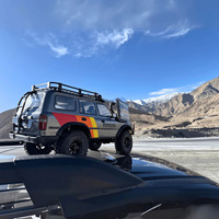 Véhicule tout-terrain électrique RC à l'échelle 1/10, simulation Land Cruiser LC80, 6 canaux, retour automatique, portée de 150 m, en plastique