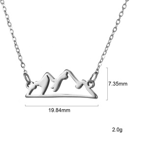 Bijoux géographiques collier pendentif montagne tjny personnalisé - Product Image 5
