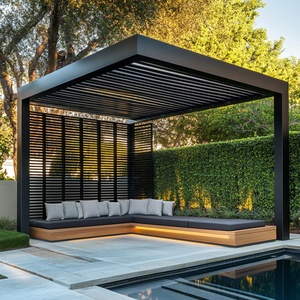 <span class=keywords><strong>Pergola</strong></span> électrique en aluminium de haute qualité à <span class=keywords><strong>prix</strong></span> compétitif, fabriquée en Chine, avec toit à lamelles et structure en acier pour l'extérieur - Product Image 6