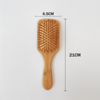 Ensemble de brosses démêlantes écologiques à coussin d'air laser, avec brosse à cheveux en bois à poignée en bambou et brosse massante à coussin