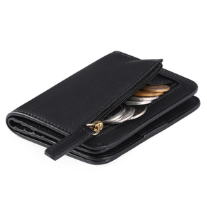 Luxury PU Leather Credit Card Holder RFID Blocking <b>Small</b> Compact Bifold Travel <b>Wallet</b> Unisex Mini Purse ID Window Made in China - Product Image 1