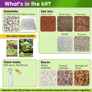 Eco Recycle Terrarium Starter Kit Coco cocco torba muschio di pino corteccia Perlite maglia pomice barriera cura strumenti guida <span class=keywords><strong>libro</strong></span> - Product Image 3