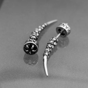 Boucles d'oreilles coniques gothiques à pointes pour hommes, en acier inoxydable, type barbell, accessoire de mode rock alternatif - Product Image 5
