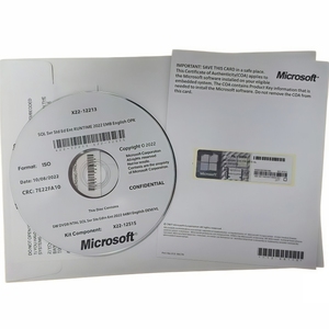 Paquete de DVD de Internet para MS SQL Server 2022 Enterprise, Clave de Activación 100% Online, <span class=keywords><strong>CAL</strong></span> Ilimitado para Cualquier Núcleo, Inglés, Clave de por Vida - Product Image 1