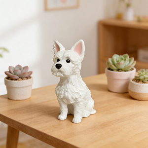 Moule en silicone 3D en forme de chiot West Highland Terrier <span class=keywords><strong>pour</strong></span> bougies, savons, plâtre, résine époxy et créations artistiques DIY - Product Image 5