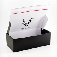 Emballage de boîte personnalisée recyclable avec impression de logo, bande de déchirement, fermeture éclair, boîte à chapeau en carton ondulé pour expédition