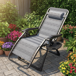 Üretim eğlence katlanır sıfır yerçekimi şezlong Modern tasarım otel bahçe katlanır sandalye - Product Image 1