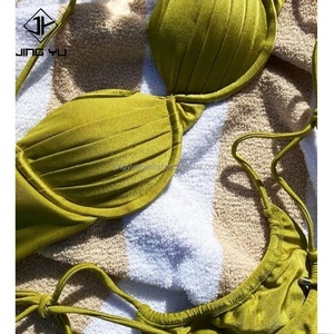 Nouvelle conception, marque privée, logo personnalisé, bikinis de couleur, tissu écologique, ensemble de bikinis, bikinis deux pièces, maillots de bain 2024 - Product Image 4