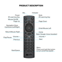 Mini Control Remoto Inteligente G20S PRO, Control Remoto Inalámbrico 2.4G con Aprendizaje IR y Control por Voz para Android TV BOX PC