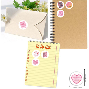 500Pcs cuộn màu hồng Đọc Sách Giấy sticker cho Rose Cảm ơn bạn nhãn kỳ nghỉ sinh nhật đám cưới phong bì trang trí - Product Image 4