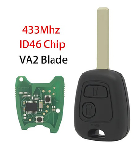 Llave Inteligente de Repuesto para <span class=keywords><strong>Citroen</strong></span> C2 C3 C4 <span class=keywords><strong>Xsara</strong></span> <span class=keywords><strong>Picasso</strong></span> Berlingo, Chip ID46 433MHz, Peugeot 106 206 207 306 307 VA2/HU83/NE72/SX9 - Product Image 3