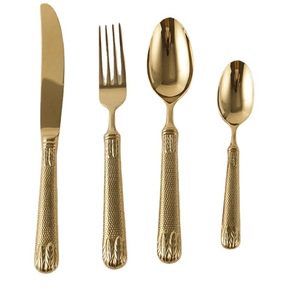 Ensemble de couverts occidentaux en acier inoxydable DF 304, couteau, fourchette, cuillère, couteau à steak, style nordique et minimaliste, pour usage domestique - Product Image 1