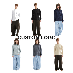 Camiseta de Manga Larga Unisex 100% Algodón, 240 g/m², Gruesa, Cuello Redondo, al por Mayor, Lisa, para Personalizar con Logotipo, Ajuste Holgado, Camisetas para Hombre - Product Image 2