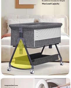 Cuna Portátil para Recién Nacidos, Mesa de Lactancia Multifuncional y Cuna Plegable con Diseño de Lujo Ligero - Product Image 4