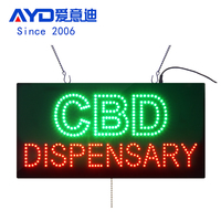 Panneaux LED Publicitaires DELTA-8 à Prix Bas, Fins et Légers, pour Salons de Beauté, Ongleries, et Magasins de CBD (Neon RGB)