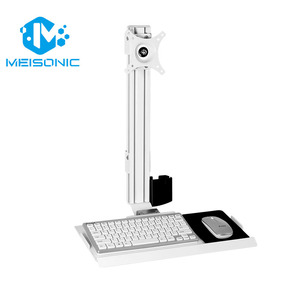 Mô Hình Mới Wa188KB <span class=keywords><strong>15</strong></span>-27 "Công Nghiệp Hợp Kim Nhôm Màn Hình Cánh Tay 90 Nghiêng Gấp Bàn Phím Treo Tường Khung Giá Cho Máy Trạm - Product Image 3