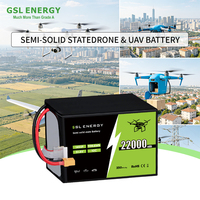 Batterie solide GSL ENERGY 14S 51.8V 22000mAh 350Wh/kg Haute densité énergétique Batterie Lipo pour drone UAV pour un temps de vol long
