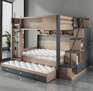 <span class=keywords><strong>Cama</strong></span> Literas <span class=keywords><strong>de</strong></span> Madera que Ahorra Espacio - Cajón Integrado - Escaleras Integradas - Diseño Práctico - Product Image 4