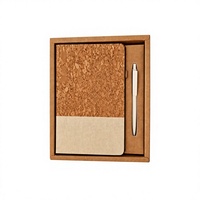 Ensemble de carnets avec couverture en liège, cadeau promotionnel, journal avec stylo, logo personnalisé, entreprise, bureau, école, cadeau publicitaire, impression numérique