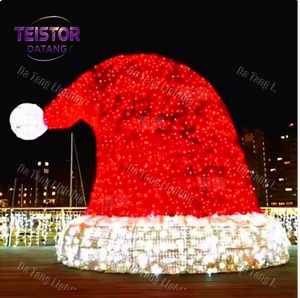 Lumière géante LED en forme de botte de Père Noël pour centre commercial, parc, place publique et décoration de Noël extérieure commerciale - Product Image 3