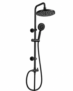 Ensemble <span class=keywords><strong>de</strong></span> <span class=keywords><strong>douche</strong></span> noir mat accessible avec douchette à main, flexible, <span class=keywords><strong>barre</strong></span> <span class=keywords><strong>de</strong></span> maintien coulissante et poignée anti-brûlure <span class=keywords><strong>pour</strong></span> salle <span class=keywords><strong>de</strong></span> bain - Product Image 1