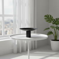 Plateau rond en résine moderne de luxe, noir, pour le rangement sur le bureau, pour une utilisation à domicile