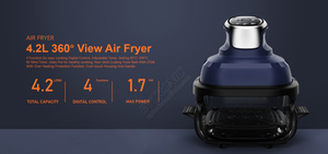 Nouvel Arrivage Friteuse à Air Luxe 4,2 L en Verre, Contrôle Numérique Intelligent, pour la Cuisine Domestique, Multilingue, Forme Carrée - Product Image 3