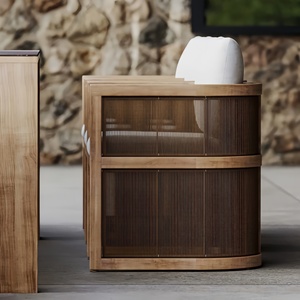 Set di Tavoli e Sedie di Lusso per Hotel e Ristoranti, Sedie da <span class=keywords><strong>Bistrot</strong></span> con Schienale Intrecciato e Cuscino per Resort e Ville - Product Image 4