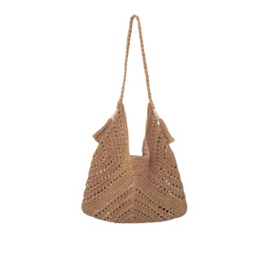 Bolso de Paja Personalizado con Hilo de Algodón Hueco - Bolso Tote Grande Hecho a Mano, Tejido, Versátil, para Usar como Bandolera o de Hombro, Ideal para la Playa - Product Image 5