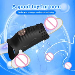 Effektiver Samensperr-Ring mit Fernbedienung Elektrischer Sperma-Ring Erotik-Produkt Weicher Tragbarer Dildo-Kondom für Männer - Product Image 5