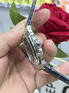 Orologio Subacqueo da Uomo in Moissanite, <span class=keywords><strong>Oro</strong></span> Bianco/Platino, Cinturino in Pelle, Quadrante in Cristallo Zaffiro, Alta Qualità Personalizzabile Multifunzione - Product Image 5