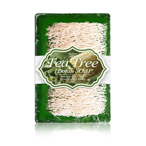 OEM Natural Loofah <b>Soap</b> Green Tea Handmade Essential Oil Bath Bar Exfoliating Anti-Acne Cleansing Massage Moisturizing Man Woman - Product Image 3