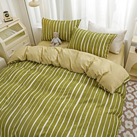 Housse de couette de luxe 100% Polyester, ensemble de draps de lit 4 pièces, ensemble de literie couette avec 2 pièces taie d'oreiller