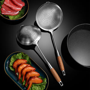 Rosewood Strainer 304 Stainless Steel Heavy Duty Long Handle For Hot Pot Deep Frying Noodle Scooping <b>Seafood</b> Tools - Product Image 2