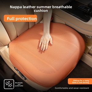 Coussin de <span class=keywords><strong>siège</strong></span> de <span class=keywords><strong>voiture</strong></span> universel en cuir Nappa souple, respirant et rafraîchissant, housse de <span class=keywords><strong>siège</strong></span> pour <span class=keywords><strong>conducteur</strong></span> et passager, <span class=keywords><strong>protection</strong></span> complète - Product Image 1