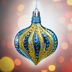 Ornement de Noël en plastique de haute qualité de style art islamique, paillettes, imprimé en couleur pleine, fabriqué à la machine, boule suspendue pour la décoration de la maison - Product Image 5