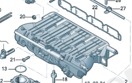 Colector de admisión de pieza de motor automático mejor revisado para <span class=keywords><strong>Audi</strong></span> <span class=keywords><strong>A3</strong></span> TT VW Golf JETTA TIGUAN Colector de admisión SEATOE 06J133201BH - Product Image 6
