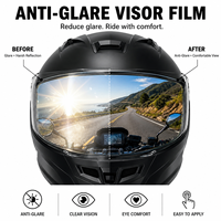 Película Protectora para Casco de Motociclismo con Alta Transparencia y Antideslumbrante, Sistema de Película Desprendible Compatible