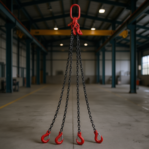 Eslinga de Cadena G80 Certificada por DOT, 5/16 Pulgadas x 5 Pies, Capacidad de 11000 Libras, Longitud Ajustable, Equipo de Elevación de Acero al Manganeso - Product Image 2